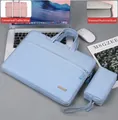 Custodia per laptop azzurra con borsa per accessori e fodera in peluche per PC da 14 pollici - Celeste + borsa di alimentazione