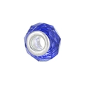 Blue faceted resin beads with silver metal core for European charm bracelet DIY - Style 6 (Blue)
