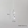 Clear acrylic snowflake pendant with drop crystal for Christmas tree hanging decor - Waterdrop String B