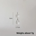 Colgante de copo de nieve acrílico con gota de cristal para decorar el árbol de Navidad - Cadena de Gota de Agua B