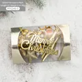 Set decorativo per albero con scritta Merry Christmas dorata e stelle glitterate - Oro
