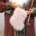 Ornamento calza di Natale in peluche rosa da 18cm per la decorazione dell'albero - Piccolo / Rosa