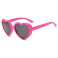 Occhiali da sole a cuore rosa acceso con lenti grigio scuro accessori mare donna - Lente Polarizzata / Montatura Rosa Shocking Lente Grigia (Polarizzato)