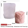 3D rose silicone mold for DIY aromatherapy candles with realistic petal textures - Rose Candle B