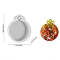Christmas ball ornament resin silicone mold with dimensions 6.3x5.3cm for DIY crafts - Round Crown Hanging Tag