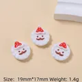 Accessorio in resina Babbo Natale per fermagli fai-da-te, misura 19mm in rosso e bianco - Babbo Natale