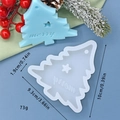 Macro view of Christmas tree silicone mold with merry lettering and size dimensions - Christmas Tree with Single Star