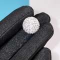 Sparkling white clay bead with pavé crystals for DIY jewelry and phone chain making - 16mm White Round Bead