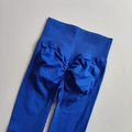 Dunkelblaue nahtlose Yoga-Leggings mit hoher Taille und Push-Up-Effekt für Damen - S / Unterteile / Klein-Blau