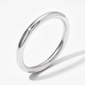 Minimalist high polished stainless steel cuff bracelet in silver finish for women - Silver Round Style (PAS1016)