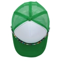 Green and white mesh trucker hat featuring a colorful bead chain accent on the brim - M (56-58cm) / Grass Green & White