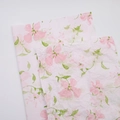Pink floral print wrapping tissue paper showing smooth and crumpled texture for bouquets - Cherry Blossom Sydney Paper [Pink]