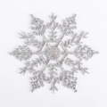 Décoration de Noël en forme de flocon d'argent pailleté pour orner le sapin festif - 10CM-5g (avec corde) / Argenté