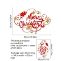 Dimensioni dettagliate dell'adesivo murale Merry Christmas con misura 39x26cm - 30*40cm