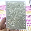 Selbstklebende cremeweiße Perlenaufkleber in verschiedenen Größen für Gesicht und Nägel - 11x16cm / Creme Perle
