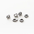 Dark gray metal alphabet Q beads with 1.8mm hole for personalized jewelry making - Letter Q / Silver Gray