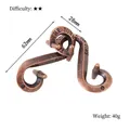 Intelligenzspielzeug aus Bronze mit Zeit-Tunnel Gravur und Vintage-Metall-Finish - S-Schloss