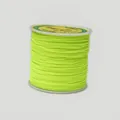 Close-up of fluorescent yellow 0.8mm nylon cord roll for DIY jewelry and braiding - Color F228 Neon Green