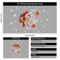 Christmas reindeer static window sticker with snowflake and Merry Christmas lettering - Style FX-20 (45*60cm)