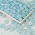 Light blue 10mm cracked glass beads for DIY jewelry making and phone charms accessories - Blue Crystal (10mm Protein Jade)