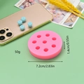 Moule 3D en silicone rose pour bonbons et chocolats avec design rond à 9 cavités - Style Myrtille Framboise(1)