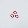 Three red lacquered open jump rings for DIY jewelry making accessories, 1.2x8mm size - 1.2*8mm / Red
