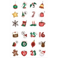 Christmas advent calendar stickers with 24 festive motifs like Santa and reindeer - 8 Animal Numbers
