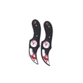 Detailed view of acrylic Halloween charms featuring bloody knife and dagger designs with holes - Style 16 (50*13mm)