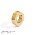 Polished 14K gold plated stainless steel cylindrical ring pendant 10.5x3.5mm - Polished Slim Cylinder Style (XP49735) / 10.5x3.5mm / Gold