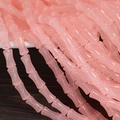 Pink bamboo-shaped translucent glass beads for DIY jewelry making and bracelets - 6x12mm Translucent Orange (1Pc)