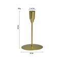 Matte gold European metal candlestick holder with minimalist design and 15cm height - Small (15cm) / Gold