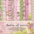 Retro 6x6 floral paper pad with 12 vintage fairy designs for DIY scrapbooking - R2308 24 Sheets