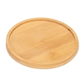 Circular natural bamboo tray with raised edges for succulent pots or DIY crafts - Outer Diameter 10cm Inner Diameter 9cm