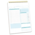 Detailed view of the A5 spiral daily planner featuring clear sections for schedules and notes. - Make It Happen 04
