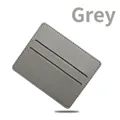 Slim grey PU leather card holder with litchi grain texture and two vertical card slots - 2 Slots Minimalist / Gray