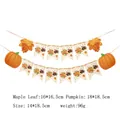 Thanksgiving banner set with maple leaves and pumpkin garlands for party decoration - Thanksgiving Banner