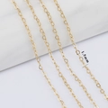 Minimalist 1.5mm wide golden round O-link chain necklace jewelry components for DIY - Gold-1.5mm O-Chain (1M)