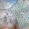 3D irregular blue water droplet nail stickers Co-405 for summer nail art decoration - Peacock Blue 3D Waterdrop Style (CO-405)