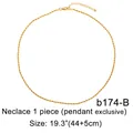 Polished gold-plated rope chain necklace with adjustable lobster clasp and twist link style - Rope Chain B (No Pendant)