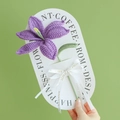 Handmade purple crochet lily flower gift with ribbon and elegant gift packaging - Lily - Purple