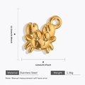 Gouden roestvrijstalen krab hanger voor sieraden met nauwkeurige afmetingen en maten - Gouden Krab Hanger Accessoire - 650