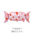 Pink strawberry candy foil balloon for birthday party decor, size 98x45cm - New Heart Strawberry Candy