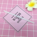 Reusable white borosilicate glass straw on aesthetic pink checkered background - 8*200mm / Ivory White Straight