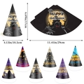 Especificaciones de tamaño para gorros de fiesta de Halloween con motivos variados - Con cordón elástico / Sombrero de Halloween Estilo B