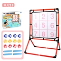 Water en land 2-in-1 werpspelset met 12 plakballen en een rood doelwitframe voor kids - Water Land 2-in-1 Werpspel Set (HJ211)