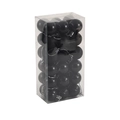36-piece black Christmas ball set with glitter matte and textured finishes in a box - 4cm 36Pcs / Black