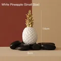 Modern white and gold pineapple ornament small size 14cm for home table decor - Small / White