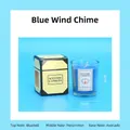 Bluebell scented candle in clear glass jar with minimalist box packaging - Small Bluebell - Blue