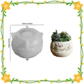 Christmas Santa relief silicone mold for DIY planters and candle cups with 8.8cm diameter - Relief Santa Claus Style