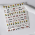 3D-Relief-Nagelaufkleber mit niedlichen Hasen und bunten Tulpenmotiven für Nägel - Geprägtes Tulpenkaninchen(TS-2394)